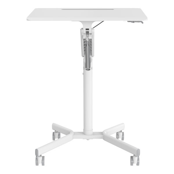 slide 10 of 10, Realspace 28"W Mobile Sit-To-Stand Compact Desk, White, 1 ct