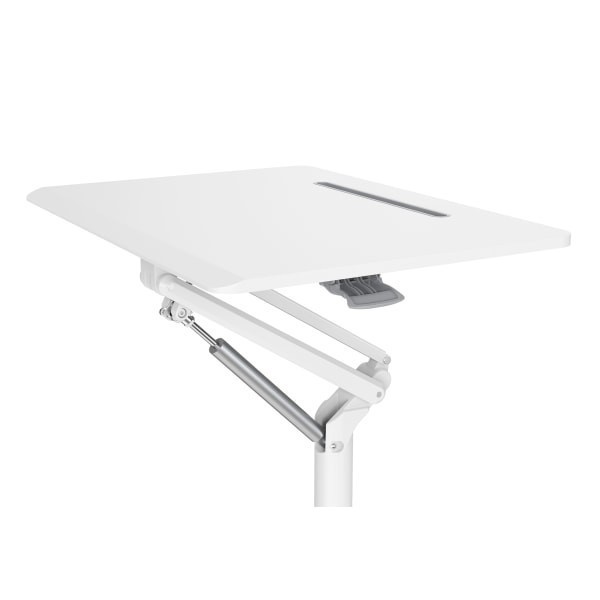 slide 7 of 10, Realspace 28"W Mobile Sit-To-Stand Compact Desk, White, 1 ct