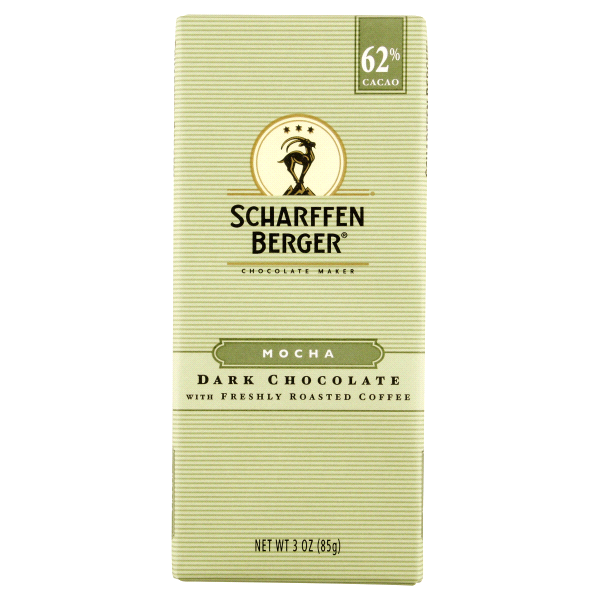 slide 1 of 1, Scharffen Berger 62% Cacao Mocha Dark Chocolate Bar, 3 oz