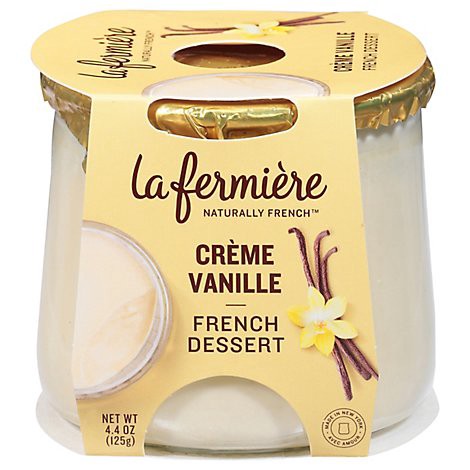 slide 1 of 1, La Fermière La Fermiere French Desserts Creme Vanille - 4.4 OZ, 4.4 oz