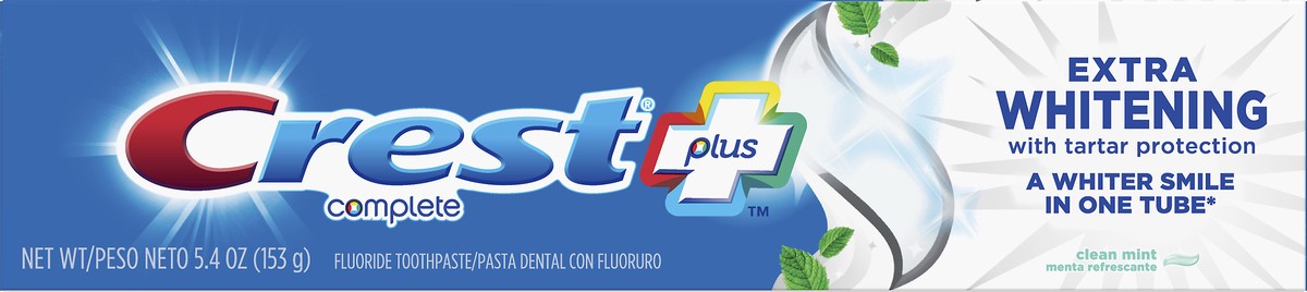 slide 2 of 5, Crest Extra Whitening Complete Toothpaste, 5.4 oz