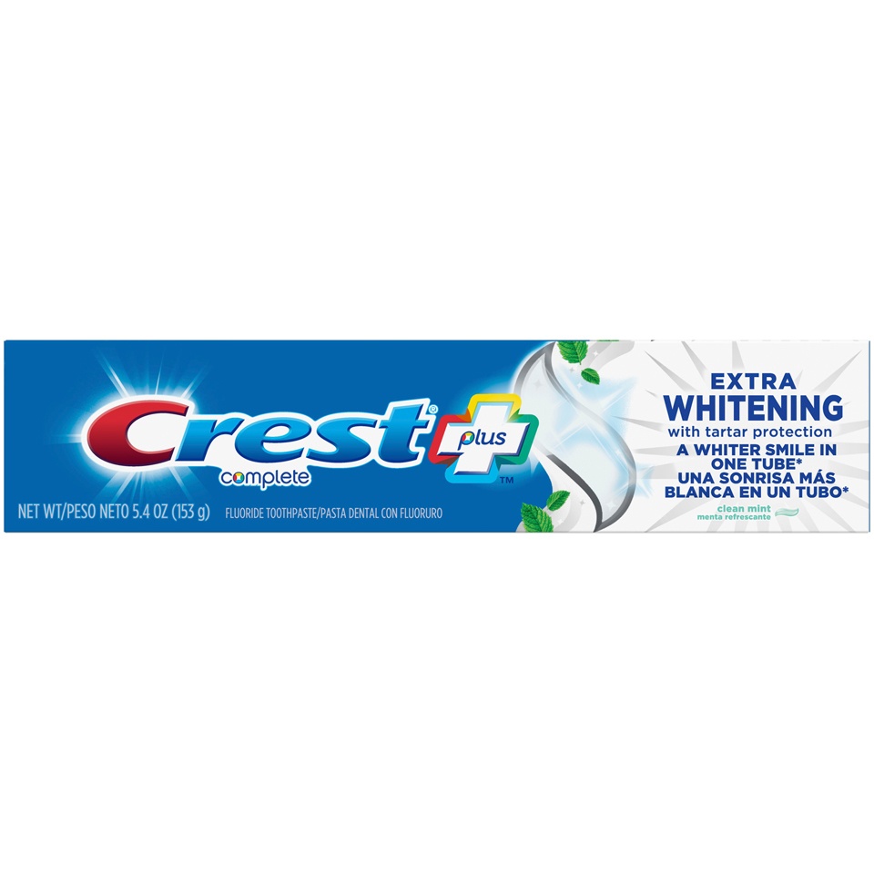 slide 1 of 1, Crest Complete Plus Extra Whitening Clean Mint Toothpaste, 5.4 oz