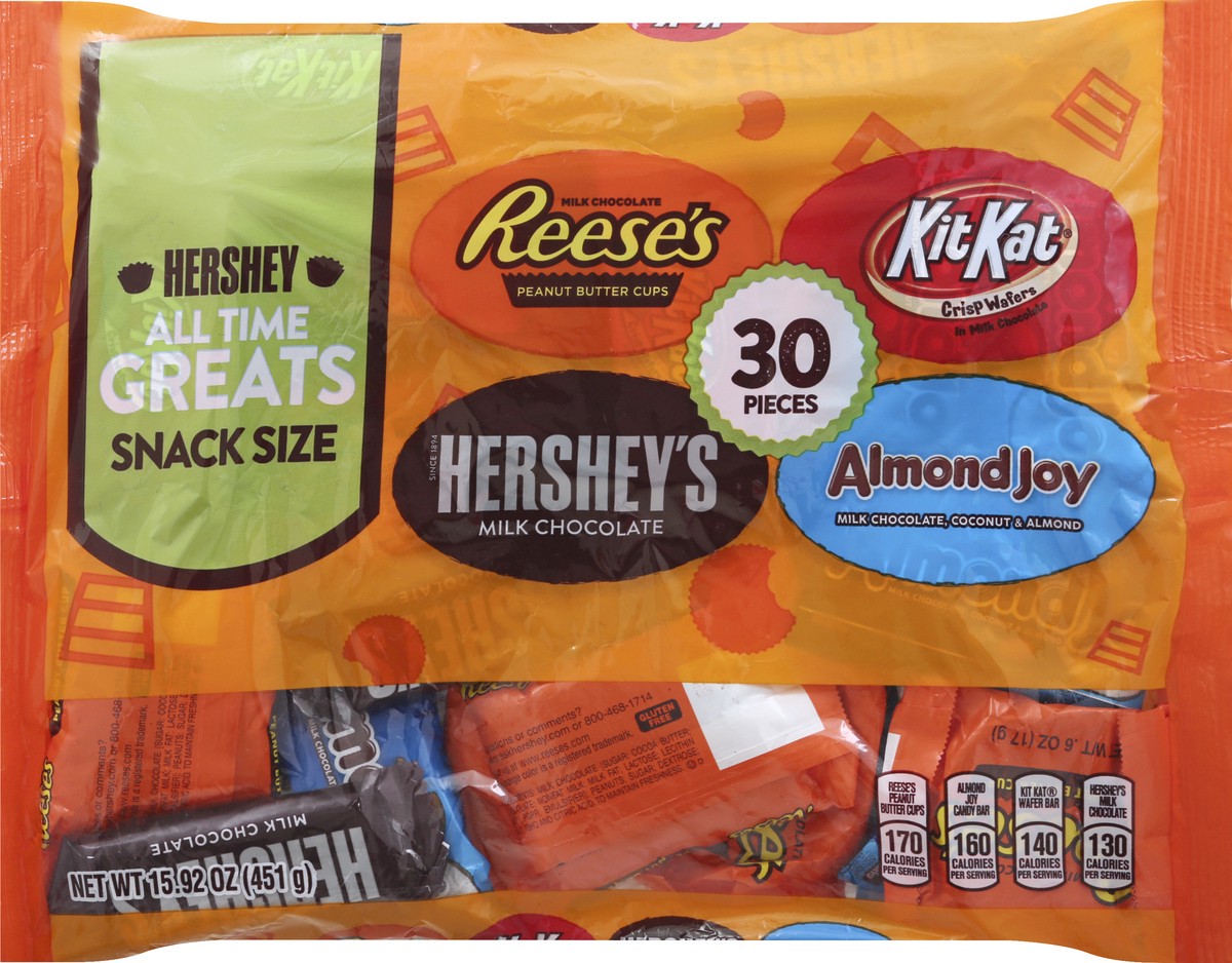 slide 4 of 9, Hershey's All Time Greats Snack Size Assortment, 15.92 oz