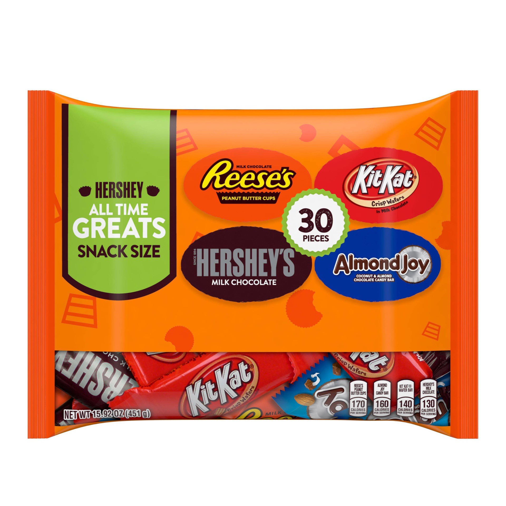 slide 1 of 9, Hershey's All Time Greats Snack Size Assortment, 15.92 oz