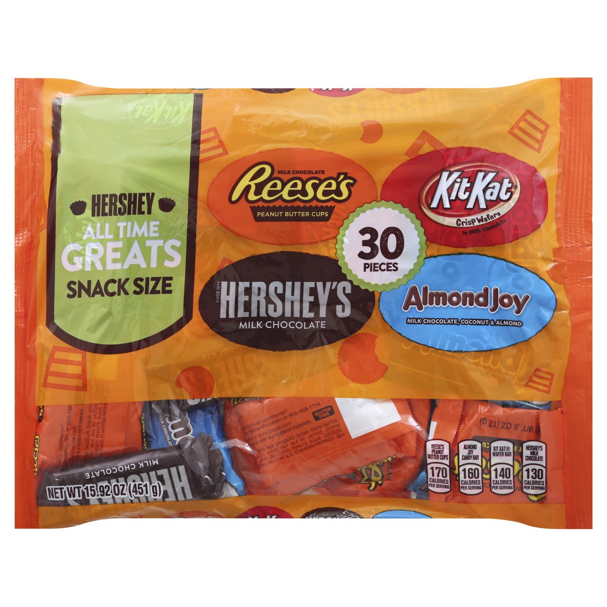 slide 5 of 9, Hershey's All Time Greats Snack Size Assortment, 15.92 oz