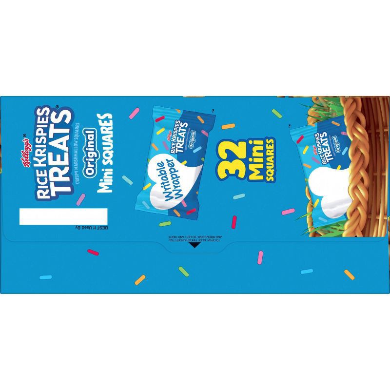 slide 4 of 5, Rice Krispies Treats Crispy Mini Marshmallow Squares, Easter Snacks, Cereal Bars, Original with Colorful Sprinkles, 12.4oz Box, 32 Count, 12.4 oz