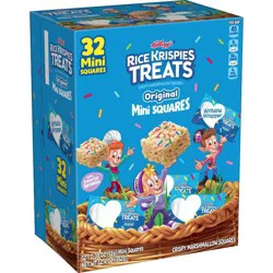 Rice Krispies Treats Crispy Mini Marshmallow Squares, Easter Snacks, Cereal Bars, Original with Colorful Sprinkles, 12.4oz Box, 32 Count