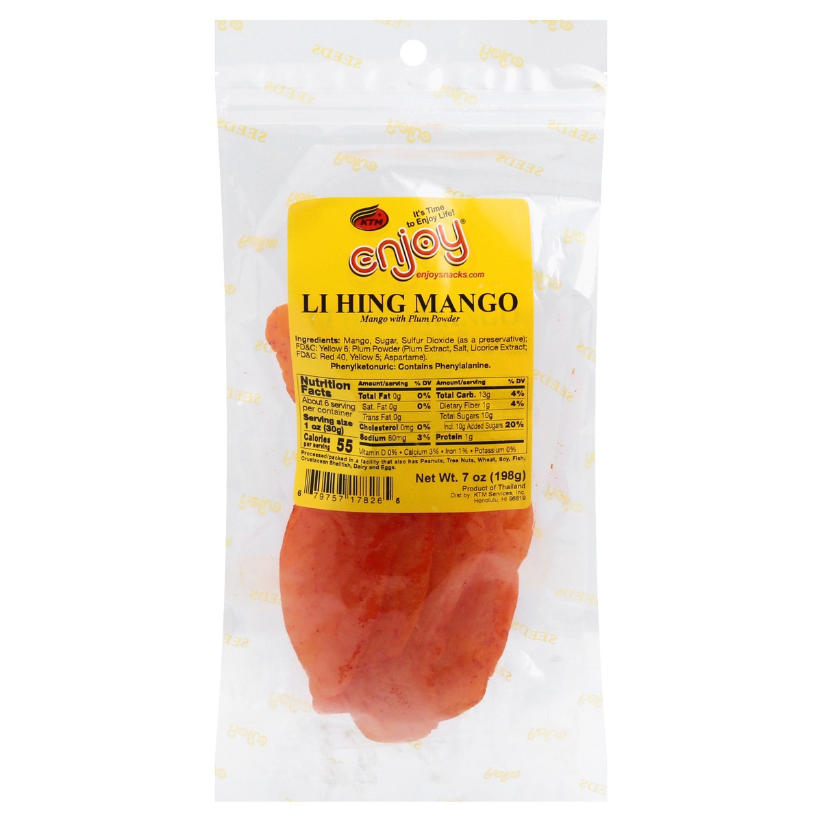 slide 1 of 1, Enjoy Li Hing Mango 7 oz, 7 oz