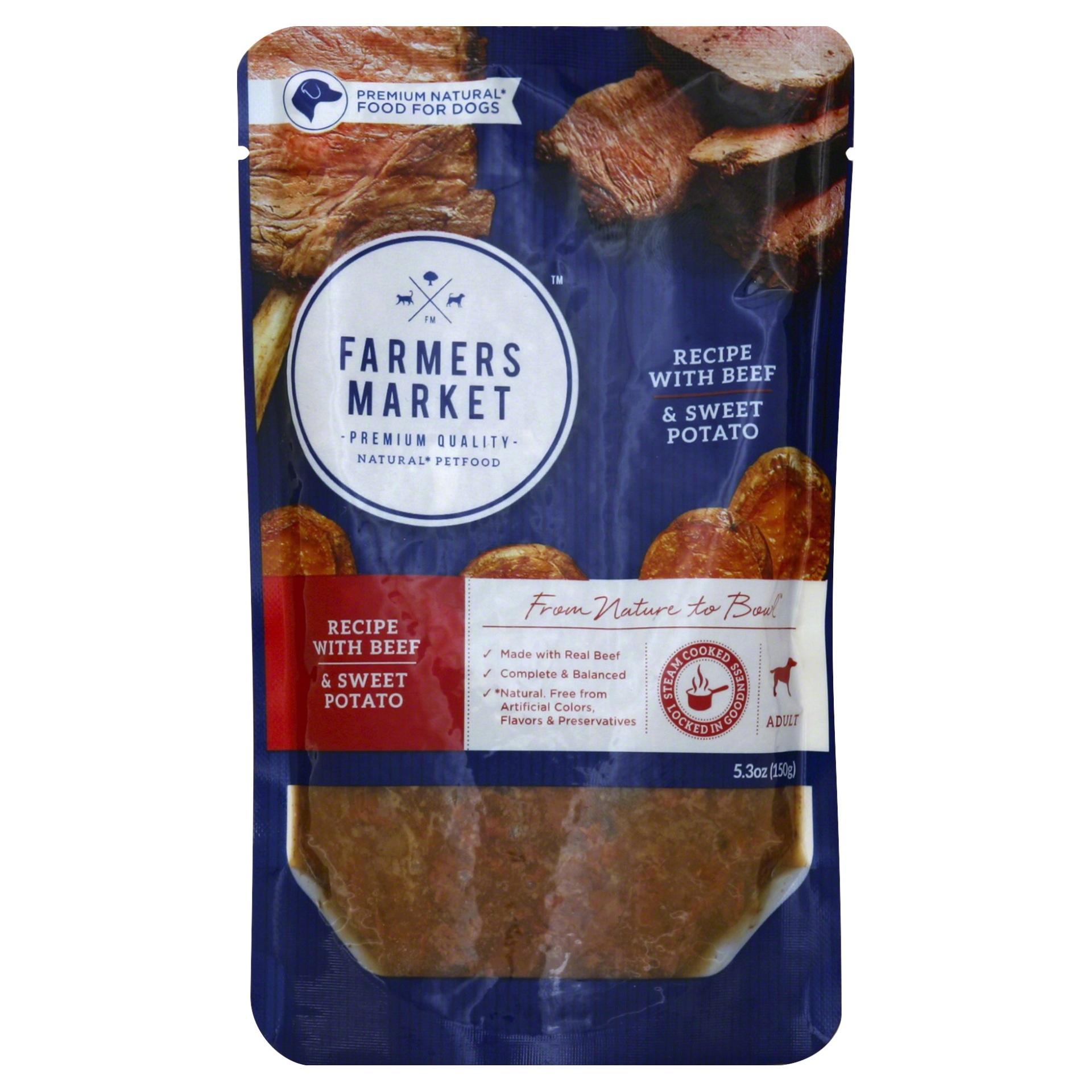 Farmer's Market Recipe with Beef & Sweet Potato Dog Food 5.3 oz Shipt