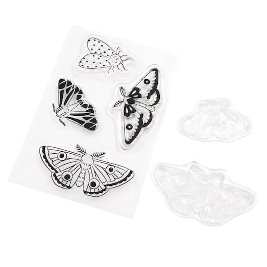 slide 1 of 3, Mini Plants Butterfly Stamp Set By Recollections, 2 in x 3 in