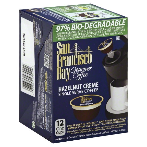 slide 1 of 1, SF Bay Coffee Hazelnut Creme, 4.65 oz; 1 cup