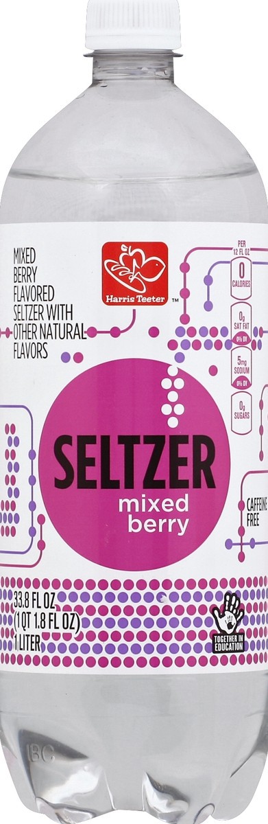 slide 4 of 4, Harris Teeter Mixed Berry Seltzer, 33.8 oz