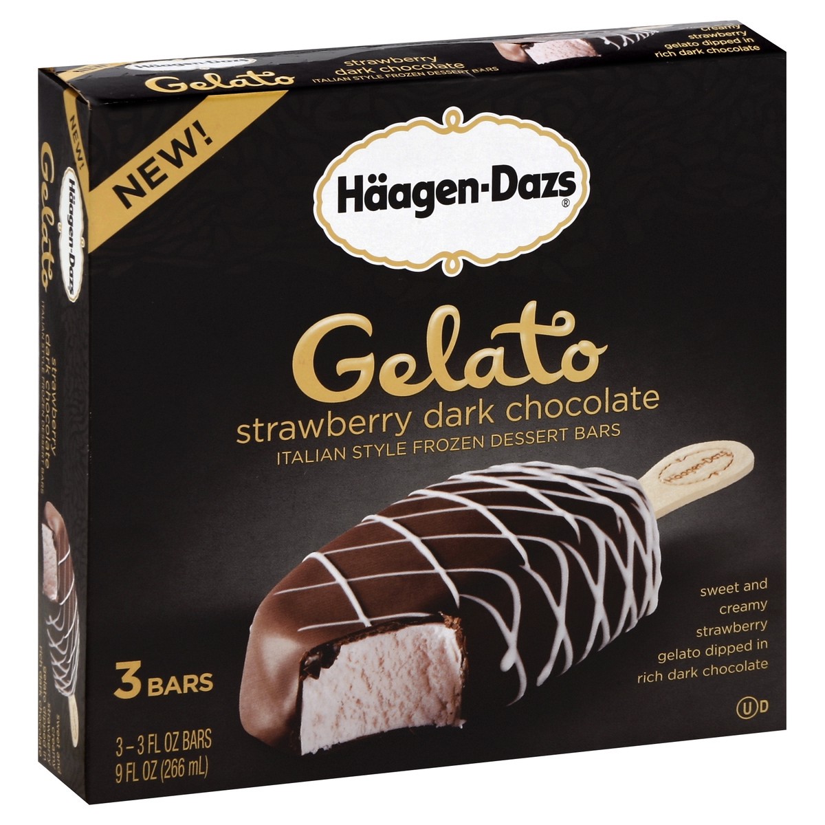 slide 2 of 4, Häagen-Dazs Frozen Dessert Bars 3 ea, 3 ct