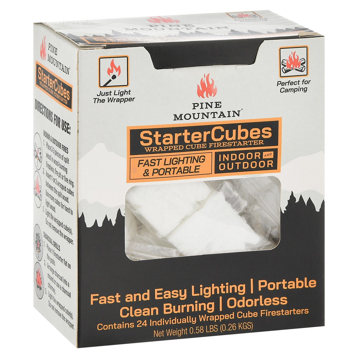 slide 5 of 12, Pine Mountain Indoor and Outdoor Starter Cubes 0.58 lb, 24 ct