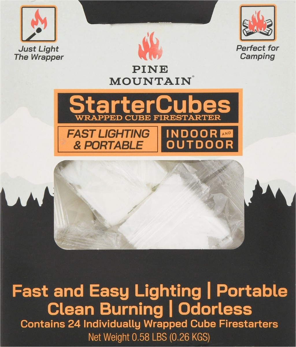 slide 3 of 12, Pine Mountain Indoor and Outdoor Starter Cubes 0.58 lb, 24 ct