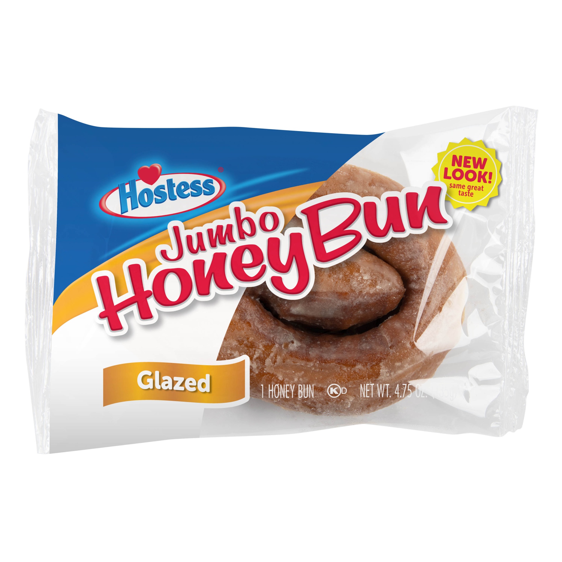 slide 1 of 7, HOSTESS Jumbo Glazed Honey Bun, Single Serve, 4.75 oz, 