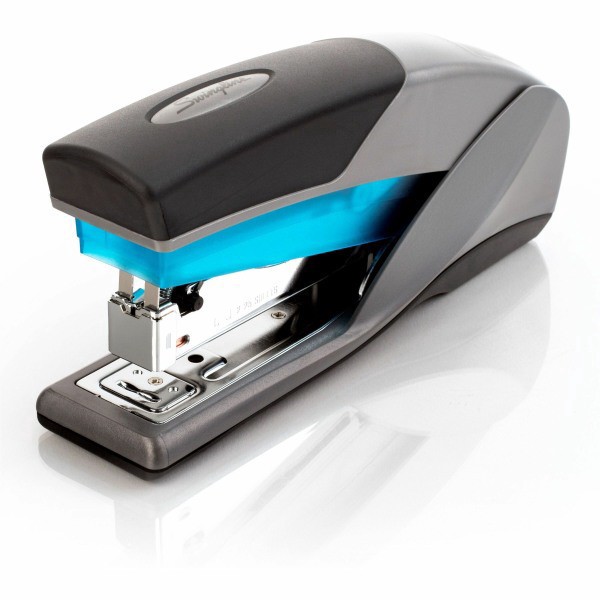 slide 9 of 10, Swingline LightTouch Reduced Effort Stapler Capacity- Blue, 1 ct
