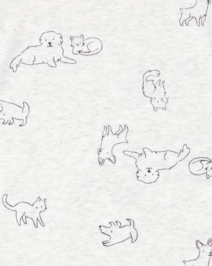 slide 4 of 6, Carter's 5-Pack Dog Short-Sleeve Cotton Bodysuits Multi 6M, 1 ct