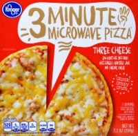 slide 1 of 1, Kroger 3 Minute Microwave Pizza - Three Cheese, 7.2 oz