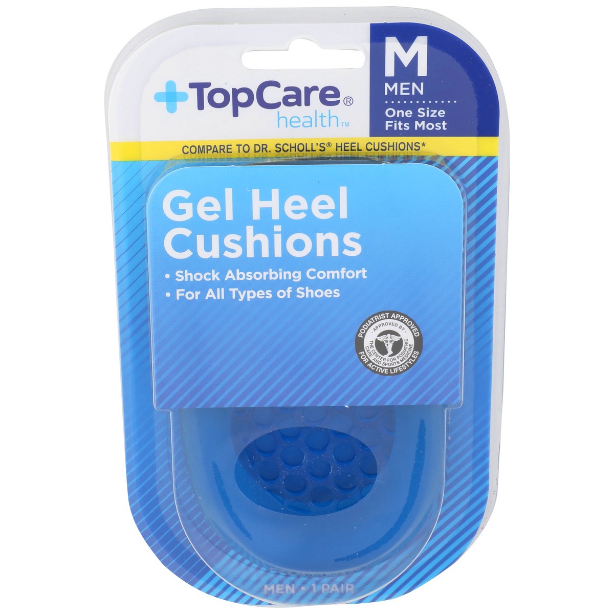 slide 1 of 8, TopCare Gel Heel Cushions 1 Pair, 1 ct