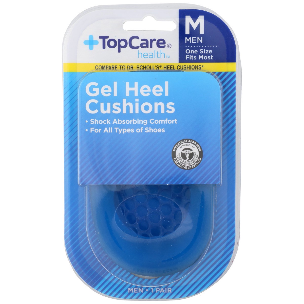 slide 3 of 8, TopCare Gel Heel Cushions 1 Pair, 1 ct