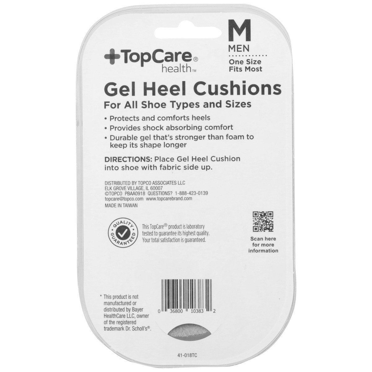 slide 6 of 8, TopCare Gel Heel Cushions 1 Pair, 1 ct