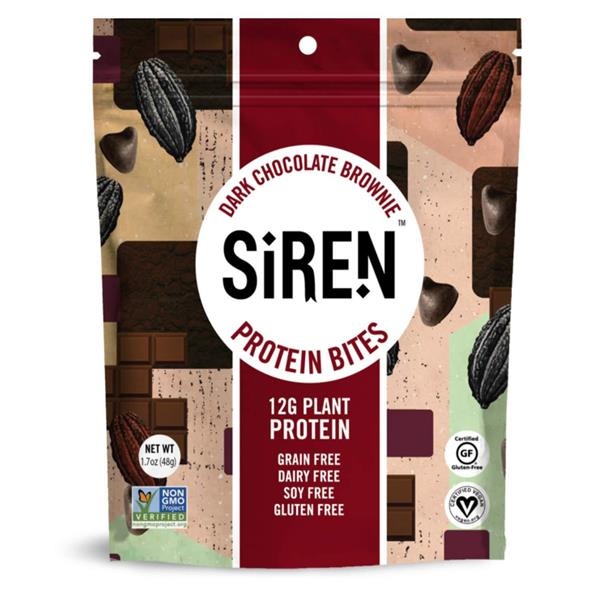 slide 1 of 1, Siren Protein Bites Dark Chocolate Brownie, 48 gram