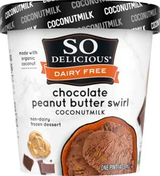 So Delicious Frozen Dessert Coconut Milk Chocolate Peanut Butter Swirl - 1 Pint