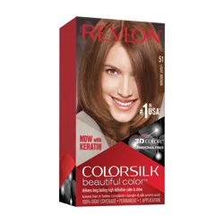 Revlon ColorSilk Beautiful Permanent Hair Color - Light Brown - 1 kit