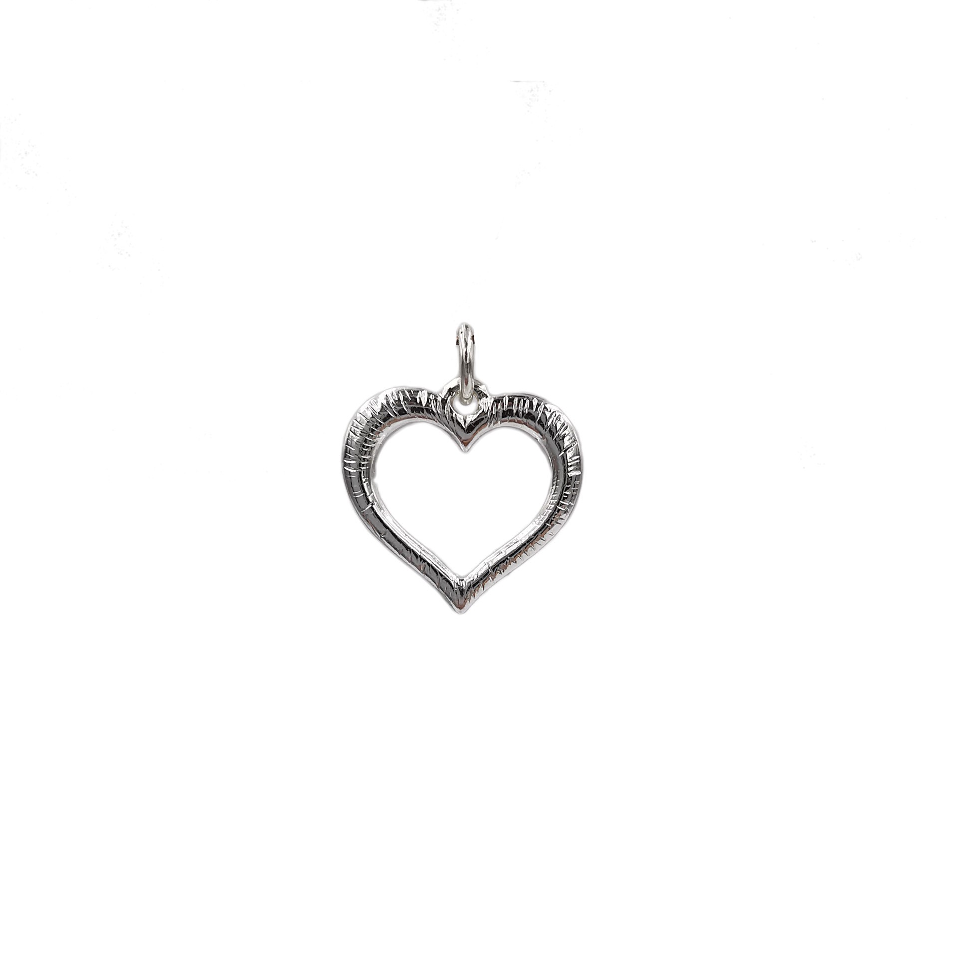 slide 2 of 4, Charmalong Silver Plated & Stone Paved Heart Charm By Bead Landing, 0.6 in x 0.6 in x 0.25 in