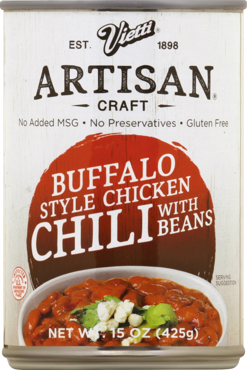 slide 1 of 3, Vietti Artisan Buffalo Style Chicken Chili With Beans, 15 oz