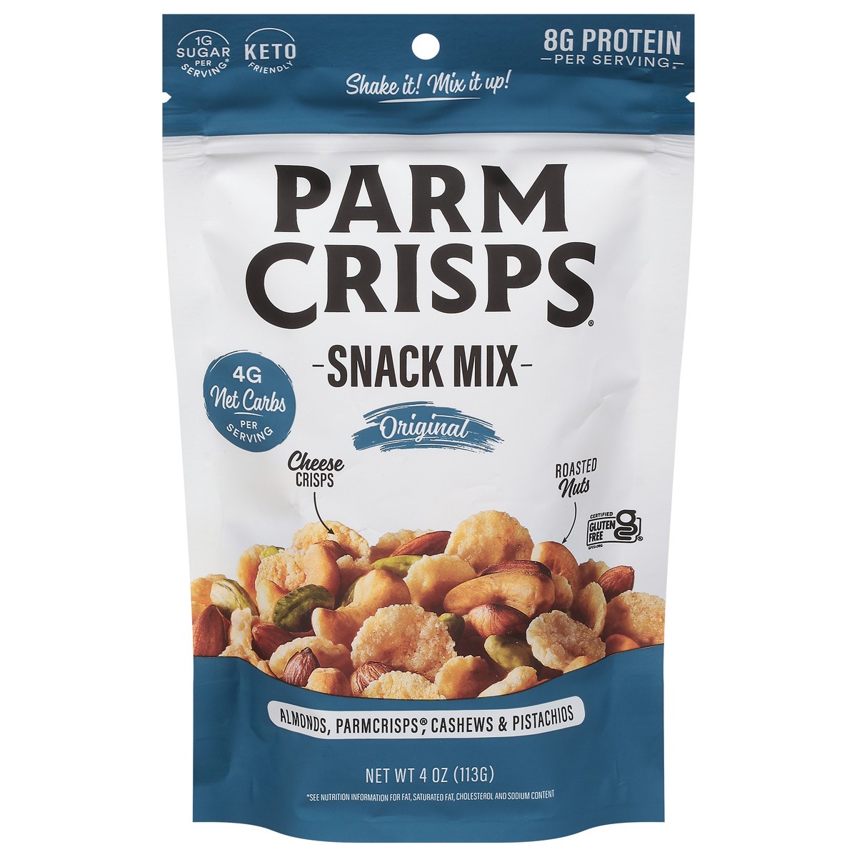 slide 1 of 7, ParmCrisps Parm Crisp Original Snack Mix, 4 oz