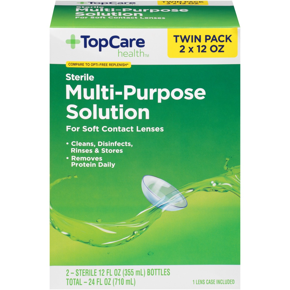 slide 1 of 15, TopCare Health Multi-Purpose Solution Twin Pack - 2 ea, 2 ct
