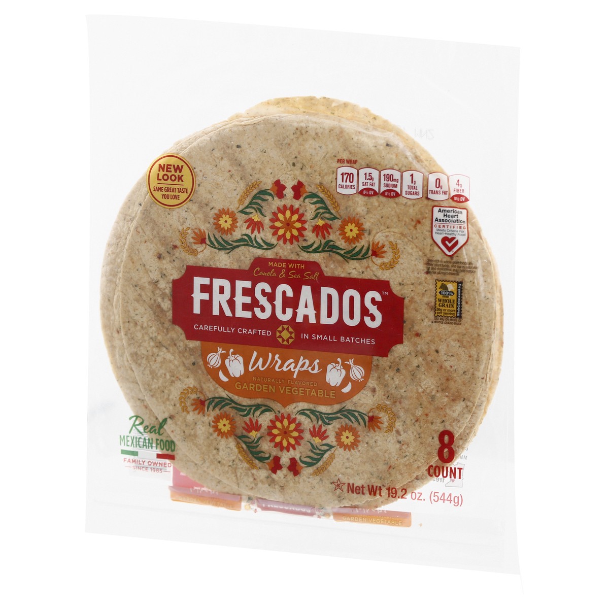 slide 1 of 6, Frescados Vegetable Tortilla Wrap 8Ct, 8 ct