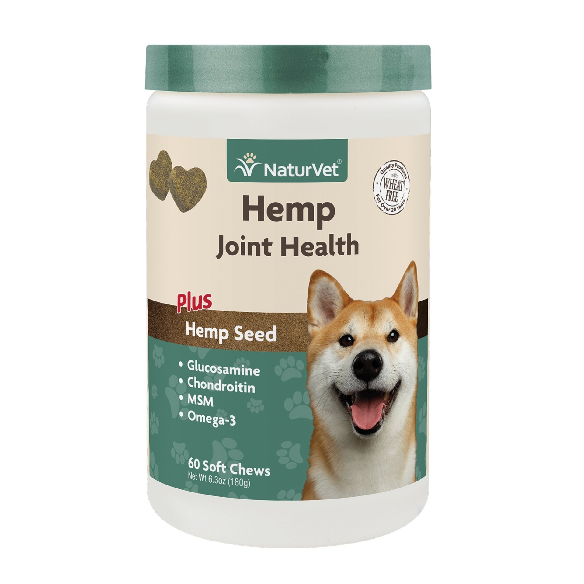 slide 1 of 1, NaturVet Hemp Joint Health Soft Chews for Dogs, 60 ct