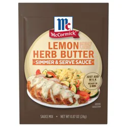 McCormick Lemon Naturally Flavored Herb Butter Sauce Mix, 0.87 oz