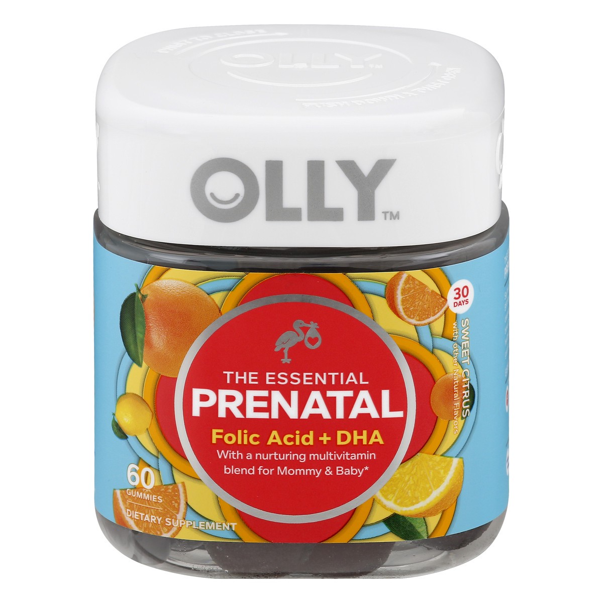 slide 1 of 1, Olly Essential Prenatal Multivitamin Gummies - Sweet Citrus - 60ct, 60 ct