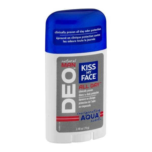 slide 1 of 1, Kiss My Face Natural Man Invigorating Aqua Deodorant, 2.48 oz