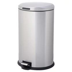 Test Rite Oval Trash Bin With Pedal Stainless Steel