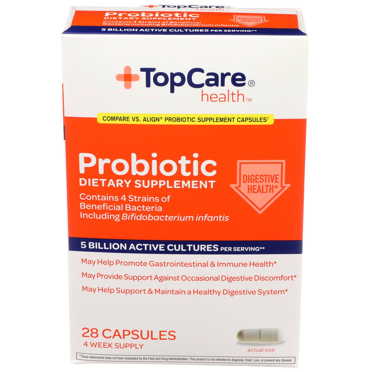 slide 1 of 1, TopCare Topcare Health Probiotic Capsules, 28 ct