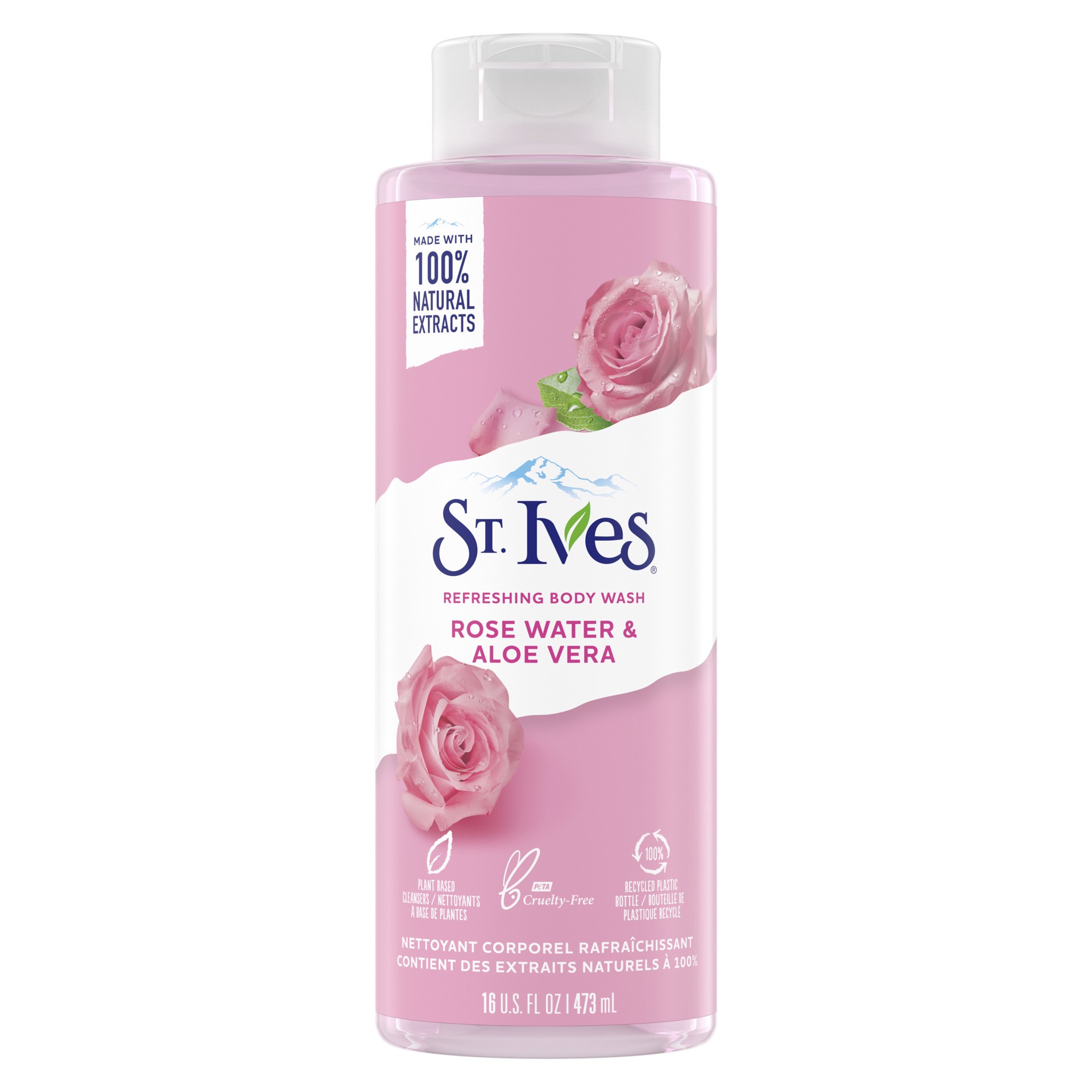 slide 1 of 4, St. Ives Rose Water and Aloe Vera Body Wash, 16 fl oz