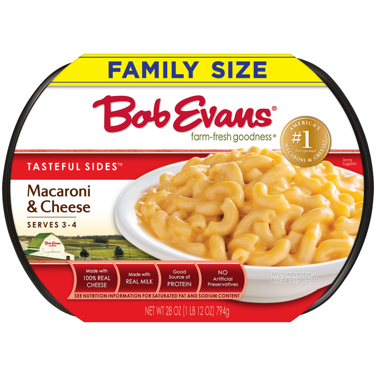 slide 1 of 9, Bob Evans Tasteful Sides Macaroni & Cheese, 28 oz