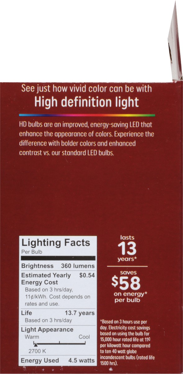 slide 6 of 11, GE Relax LED Soft White 4.5 Watts 2 Pack Light Bulbs 2 ea, 2 ct