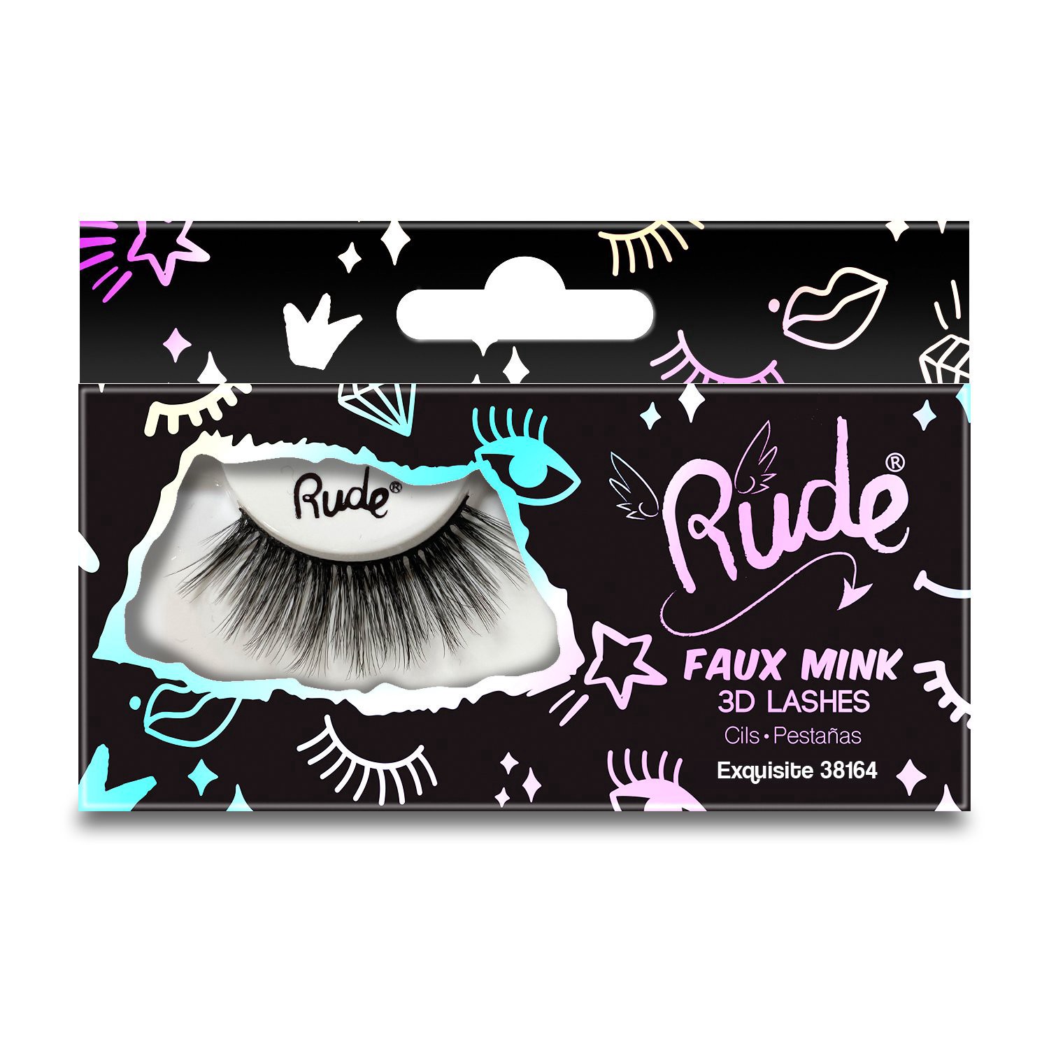slide 1 of 1, Rude Cosmetics Essential Faux Mink 3D Lashes Exquisite, 1 ct