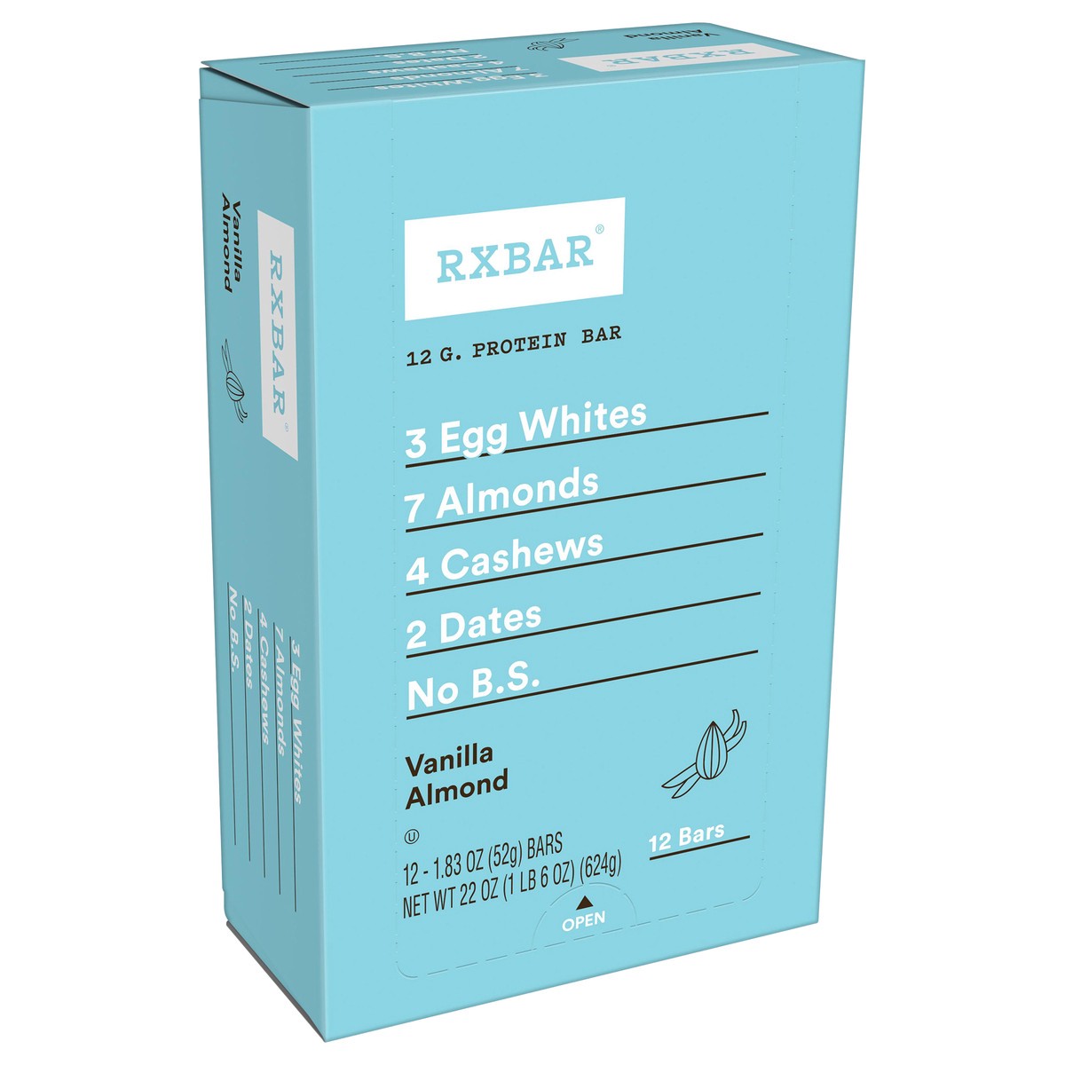 slide 9 of 13, RXBAR Protein Bars, Vanilla Almond, 22 oz, 12 Count, 22 oz