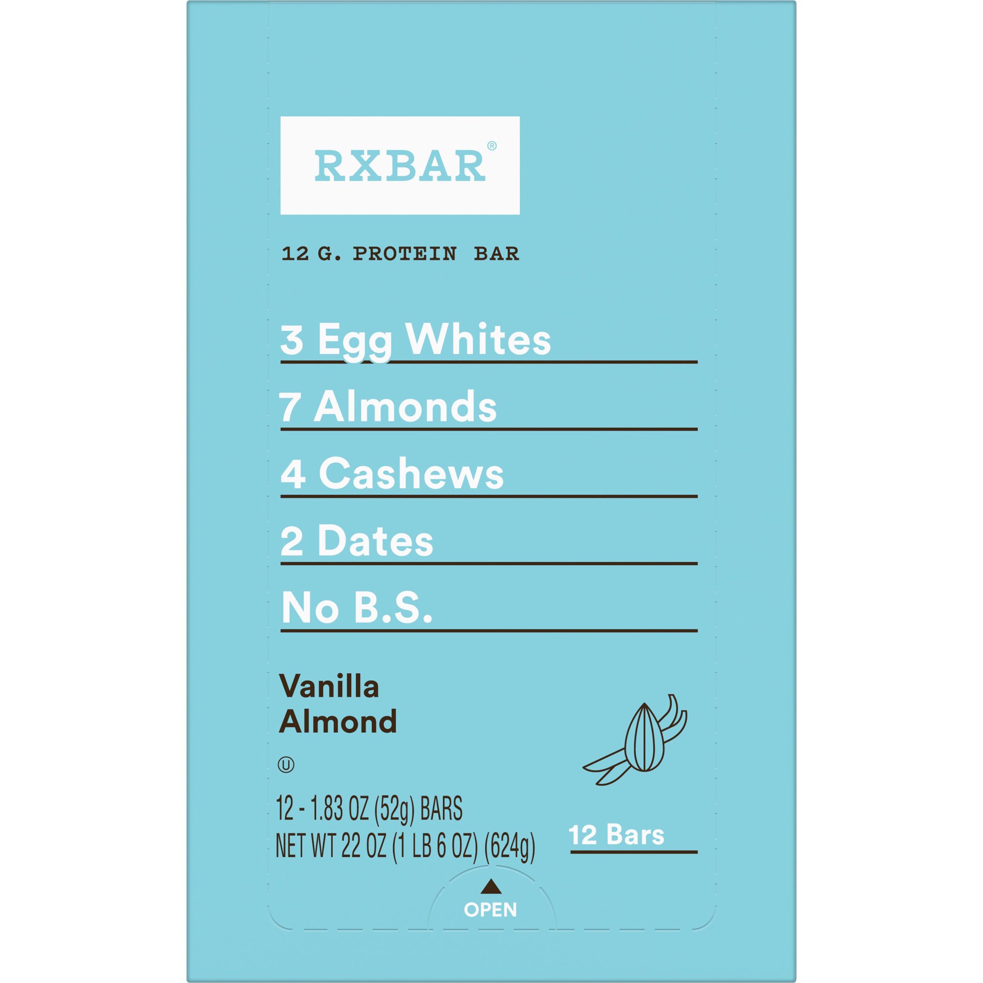 slide 1 of 13, RXBAR Protein Bars, Vanilla Almond, 22 oz, 12 Count, 22 oz