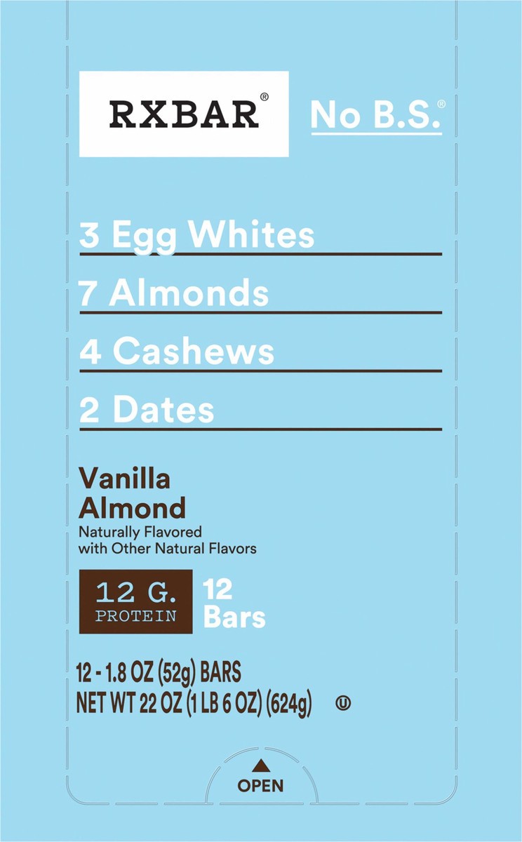 slide 12 of 13, RXBAR Protein Bars, Vanilla Almond, 22 oz, 12 Count, 22 oz