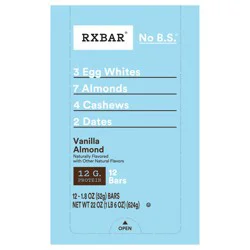 RXBAR Protein Bars, Protein Snack, Snack Bars, Vanilla Almond, 22oz Box, 12 Bars
