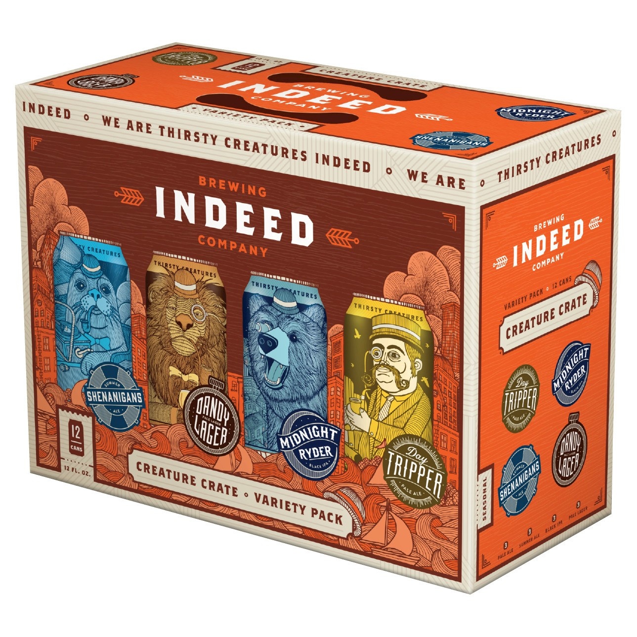 slide 1 of 1, Indeed Brewing Company Indeed Creature Crate Variety Pack, 12 ct; 12 fl oz