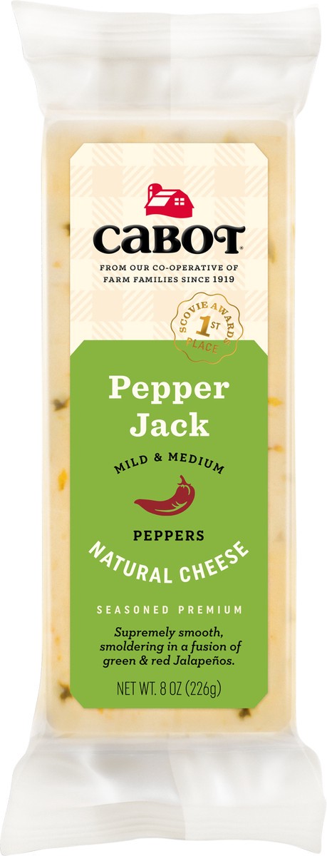 slide 1 of 1, Cabot Creamery Pepper Jack Cheese Snack Sticks - (10) .75 oz. Snack Sticks, 8 oz